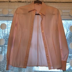 Pink button down shirt for women